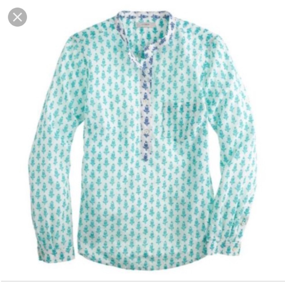 J.Crew thistle print popover